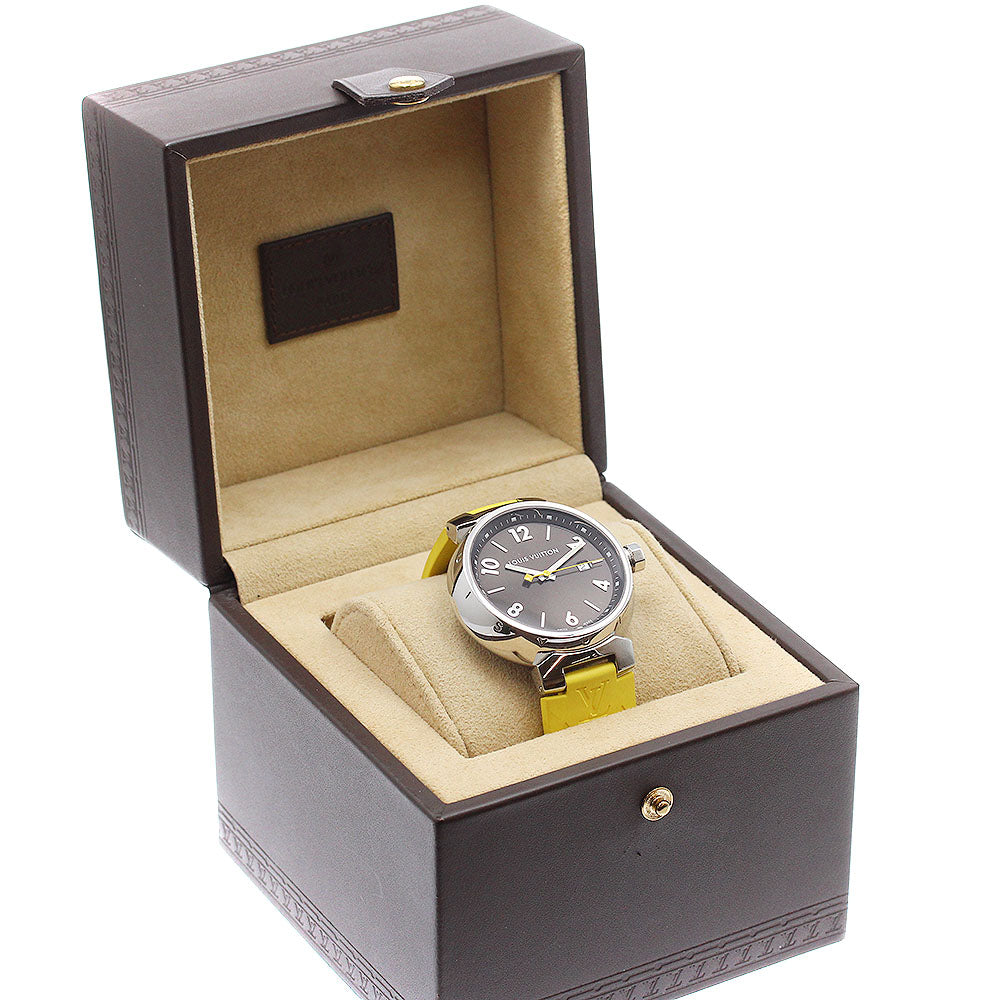 LOUIS VUITTON Tambour Q1111 Date Brown Dial Quartz Men's Watch_941903