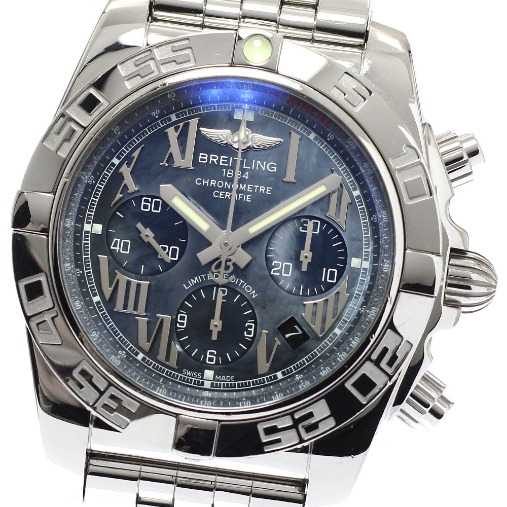 BREITLING Chronomat44 Japan limited edition of 400 AB0111 Date Chronograph Black shell Dial Automatic Men's Watch_941908