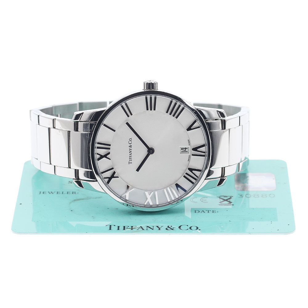 TIFFANY&Co. Atlas Dome Z1800.11.10A21A00A Date Silver Dial Quartz Men's_941948