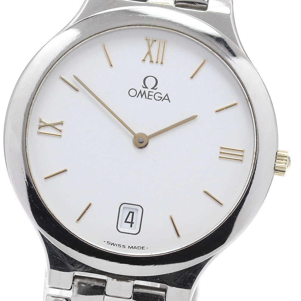 OMEGA De Ville Date white Dial Quartz Men's Watch_941952