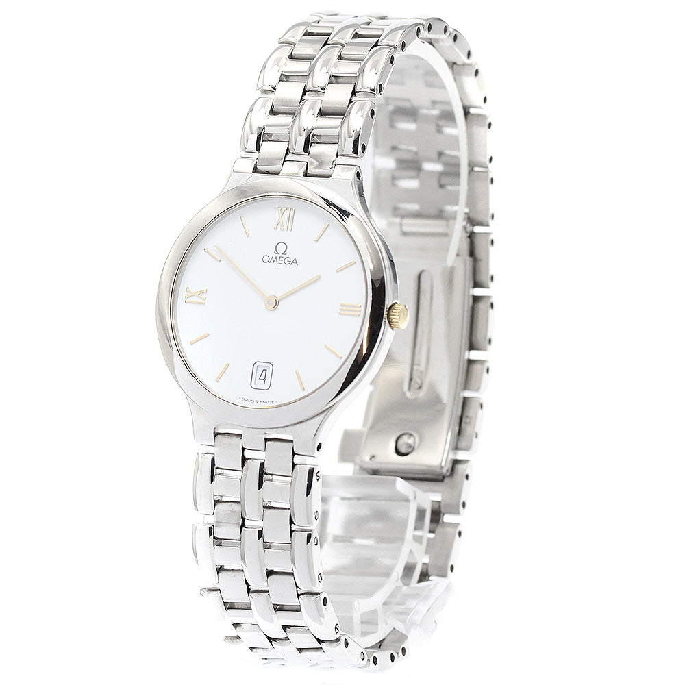 OMEGA De Ville Date white Dial Quartz Men's Watch_941952
