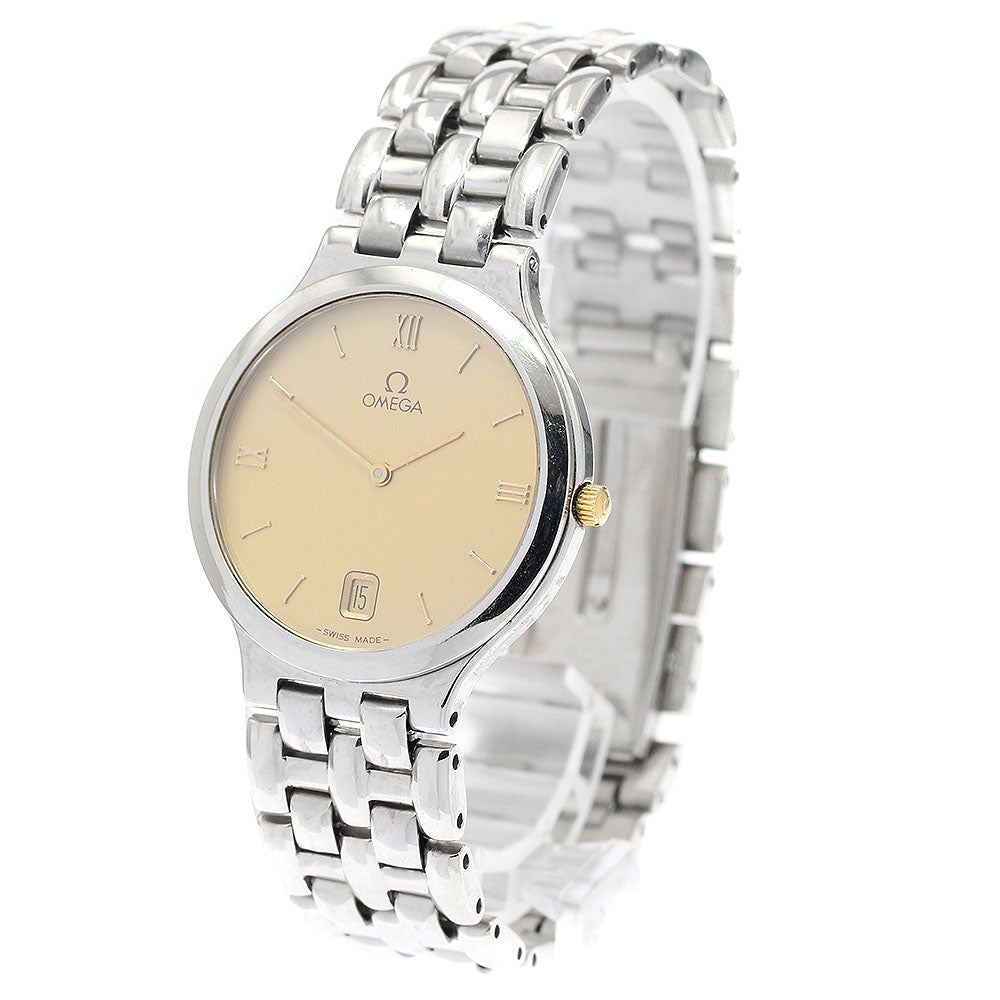 OMEGA De Ville Date gold Dial Quartz Men's Watch_941954