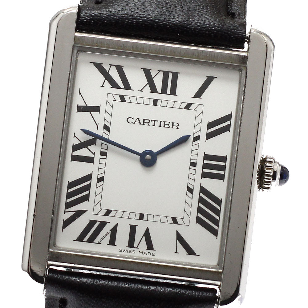 CARTIER Tank solo LM WSTA0028 Silver Dial Quartz Men's Watch_941962