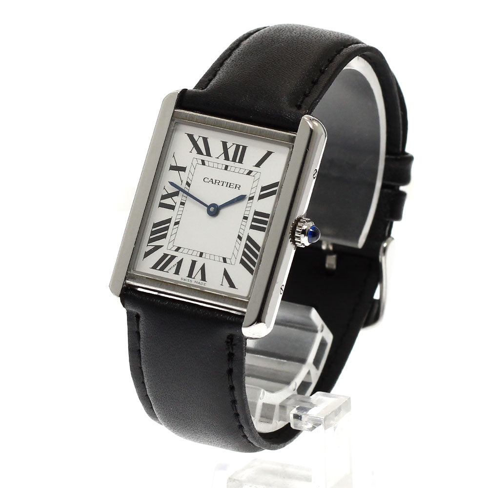 CARTIER Tank solo LM WSTA0028 Silver Dial Quartz Men's Watch_941962