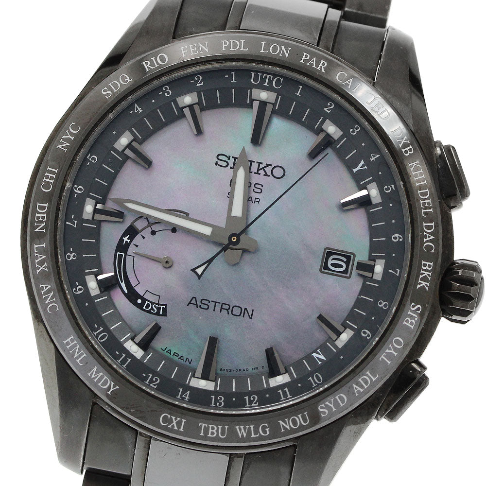 SEIKO Astron 2016 Limited Edition 8X22-0AF0-2/SBXB091 Date Black shell Dial Solar Powered Radio Men's Watch_941969