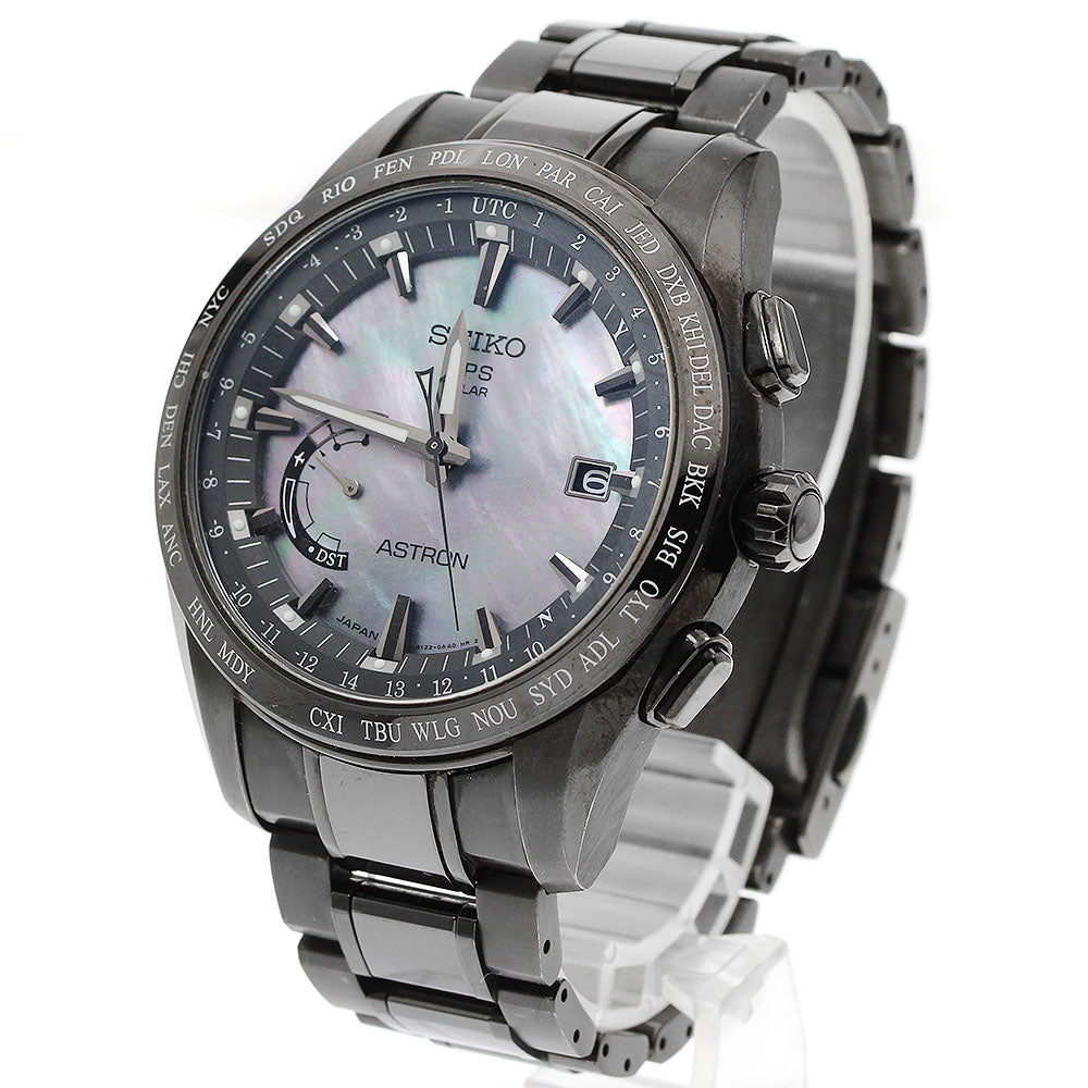 SEIKO Astron 2016 Limited Edition 8X22-0AF0-2/SBXB091 Date Black shell Dial Solar Powered Radio Men's Watch_941969