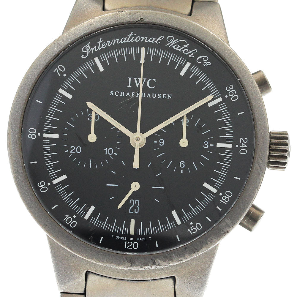 IWC SCHAFFHAUSEN GST IW372701 Date Chronograph Black Dial Quartz Men's _942001