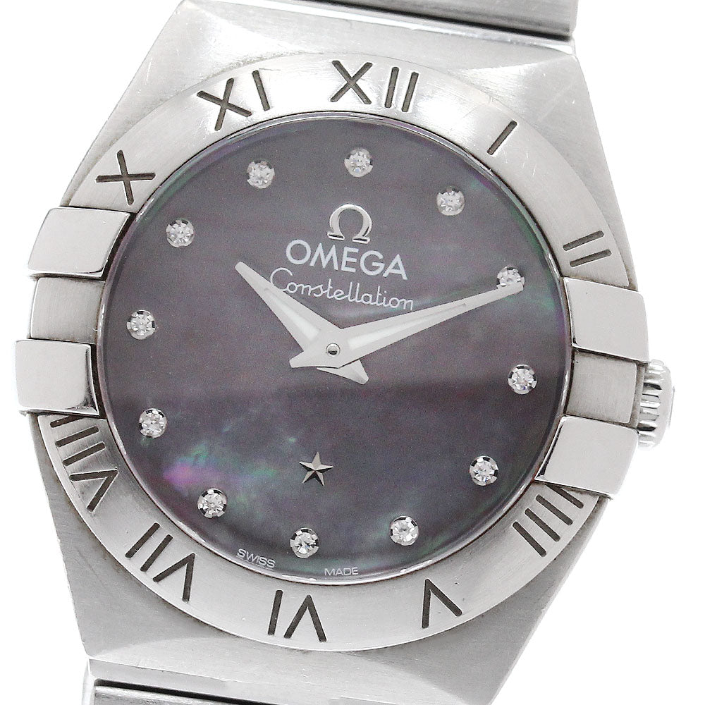 OMEGA Constellation Blush 123.10.24.60.57.003 Black shell 12P diamond Black shell Dial Quartz Ladies Watch_942106