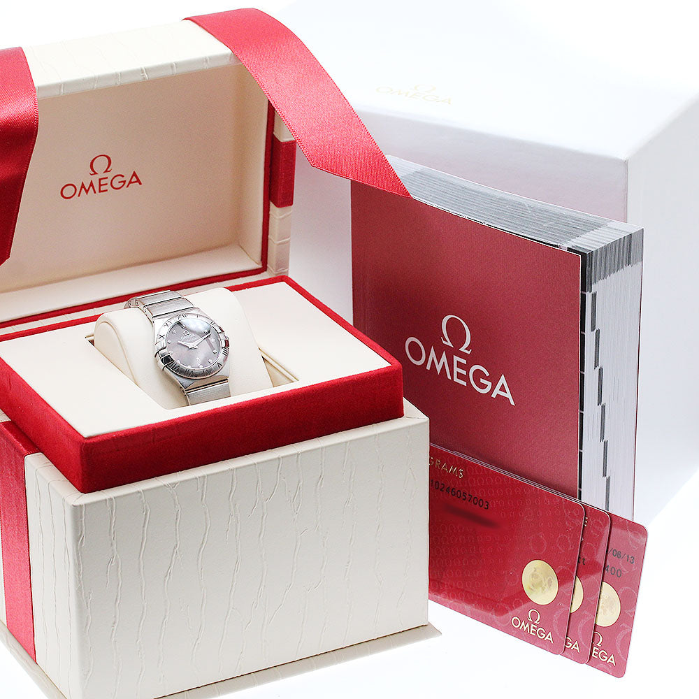 OMEGA Constellation Blush 123.10.24.60.57.003 Black shell 12P diamond Black shell Dial Quartz Ladies Watch_942106