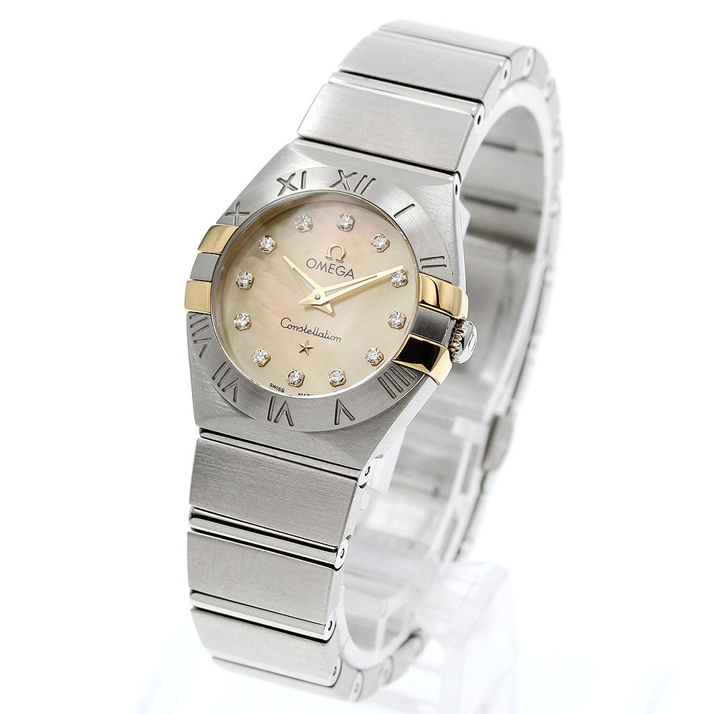 OMEGA Constellation 123.20.24.60.57.002 12P diamond champagne shell dial Champagne Shell Dial Quartz Ladies Watch_942120