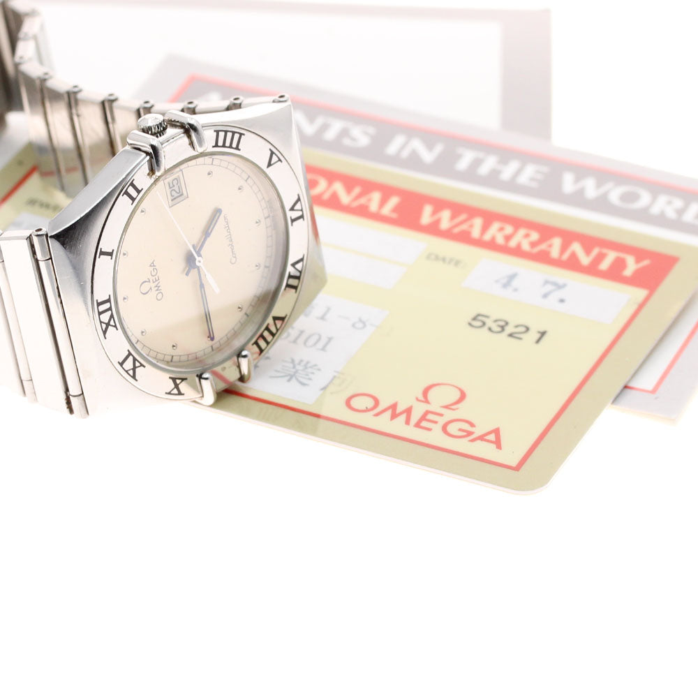 OMEGA Constellation Date Silver Dial Quartz Men's Watch_942143