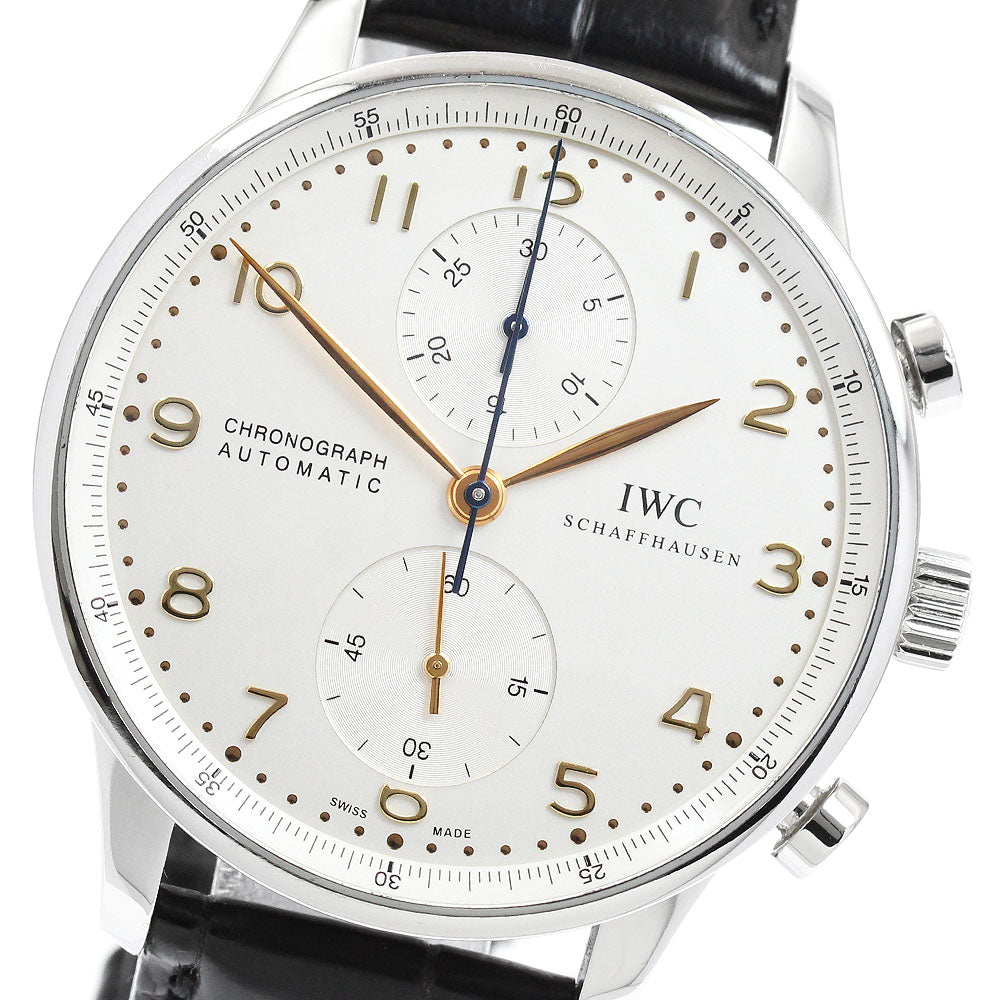 IWC SCHAFFHAUSEN Portugese IW371445 Chronograph Silver Dial Automatic Men's Watch_942192