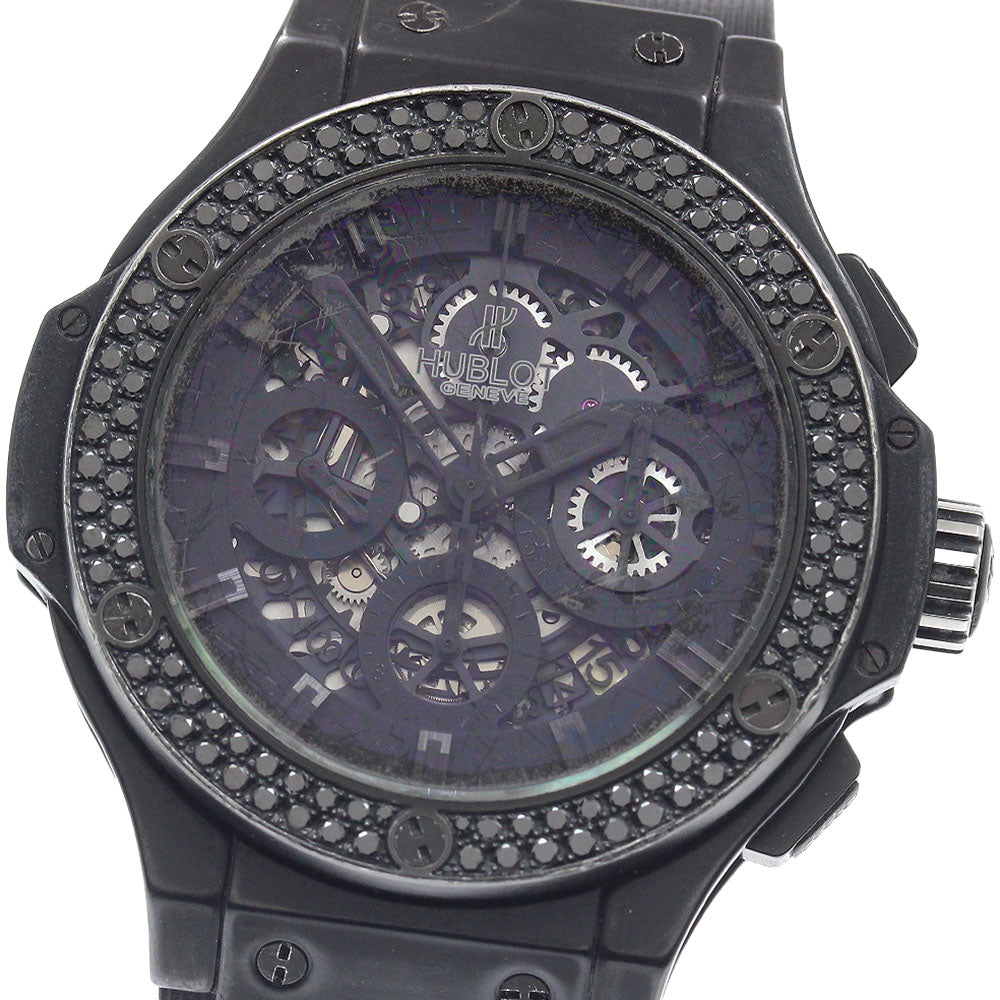 HUBLOT Big Bang Aero Bang All Black 311.C1.1110.RX.1100 black diamond bezel skeleton Dial Automatic Men's Watch_942200