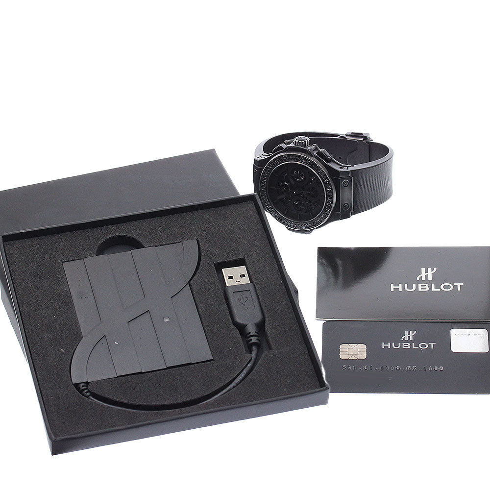 HUBLOT Big Bang Aero Bang All Black 311.C1.1110.RX.1100 black diamond bezel skeleton Dial Automatic Men's Watch_942200
