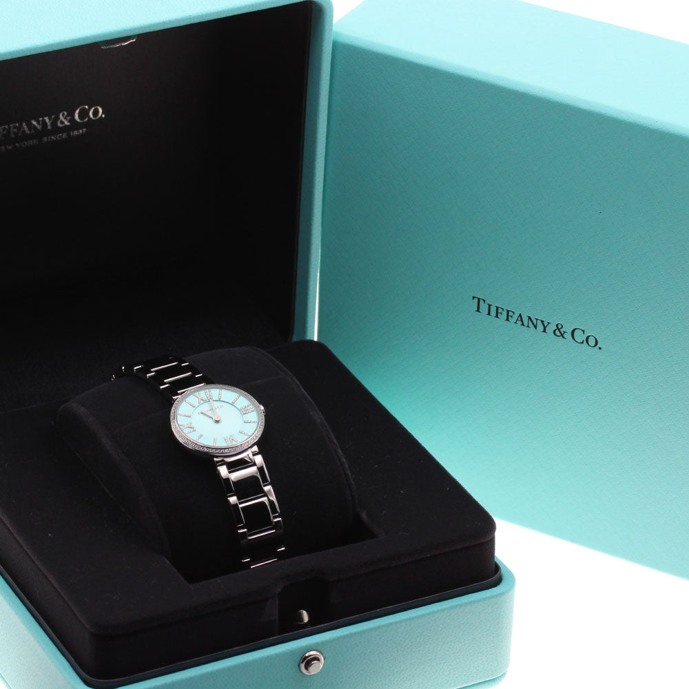 TIFFANY&Co. Atlas Ref.63320811 diamond Blue Dial Quartz Ladies Watch_942203