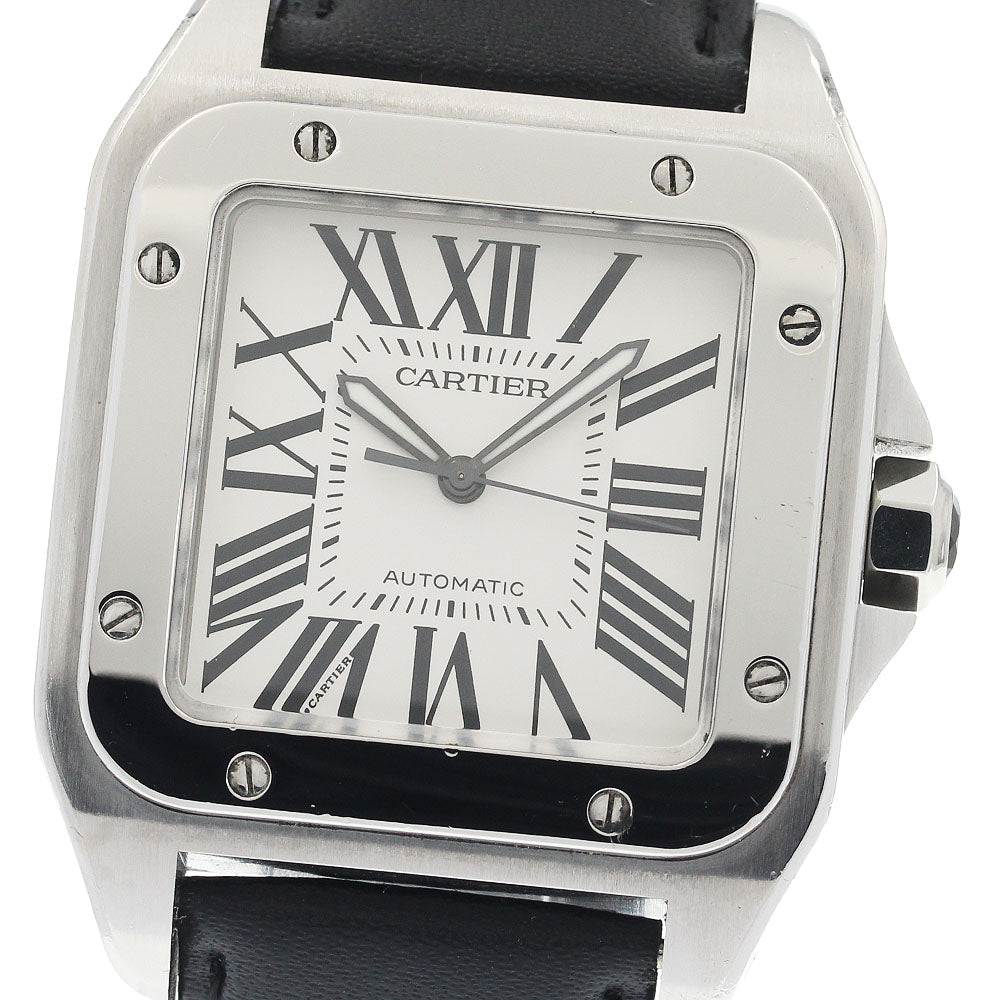 CARTIER Santos 100 LM W20073X8 Silver Dial Automatic Men's Watch_942236