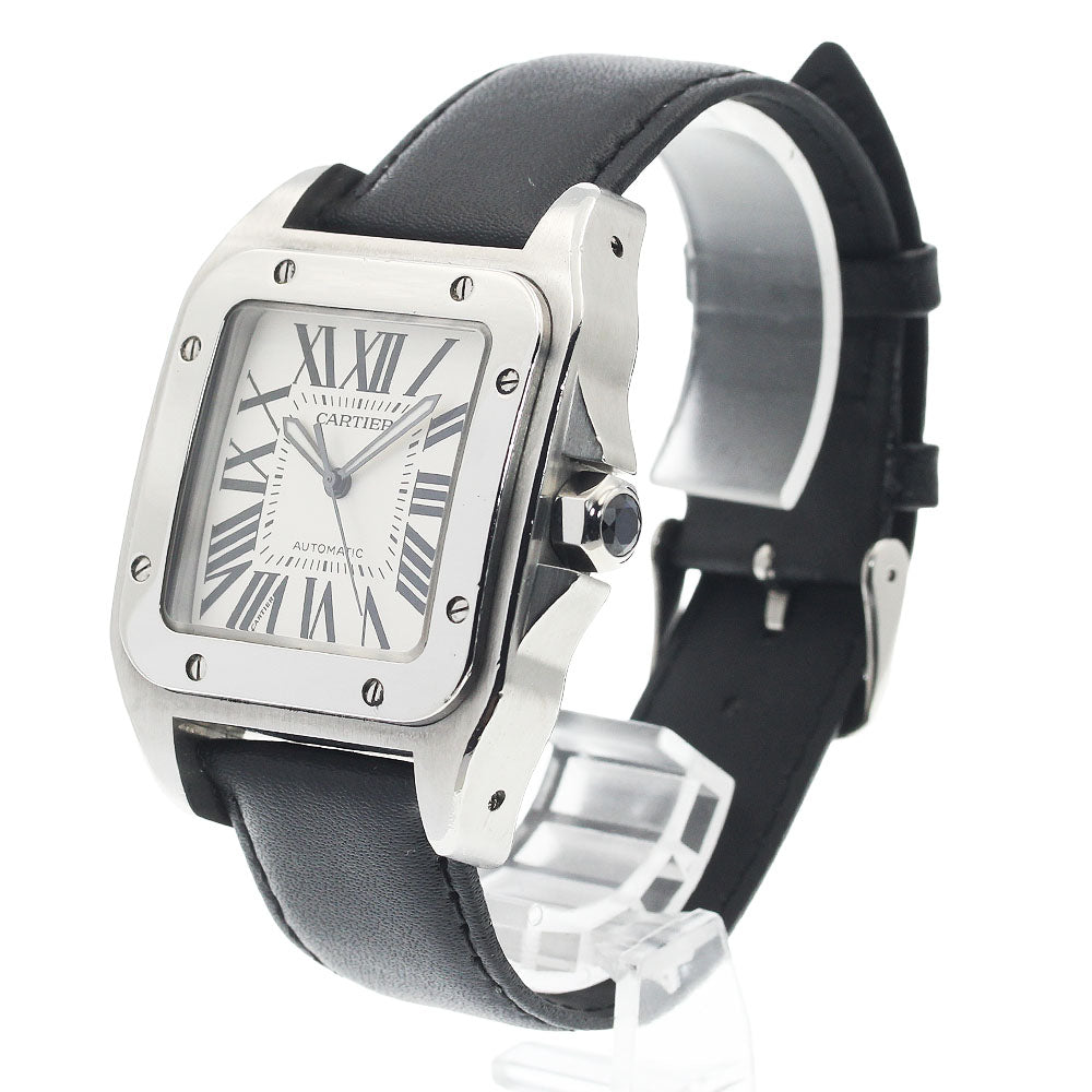 CARTIER Santos 100 LM W20073X8 Silver Dial Automatic Men's Watch_942236