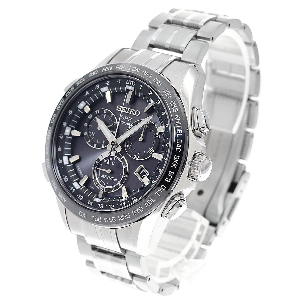 SEIKO Astron SBXB003/8X82-0AB0 black Dial Solar Powered Radio Men's Watch_942254