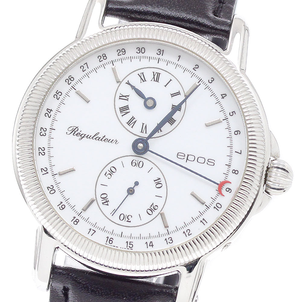 EPOS Regulator 3157 Pointer date white Dial Hand Winding Men's Watch_942255