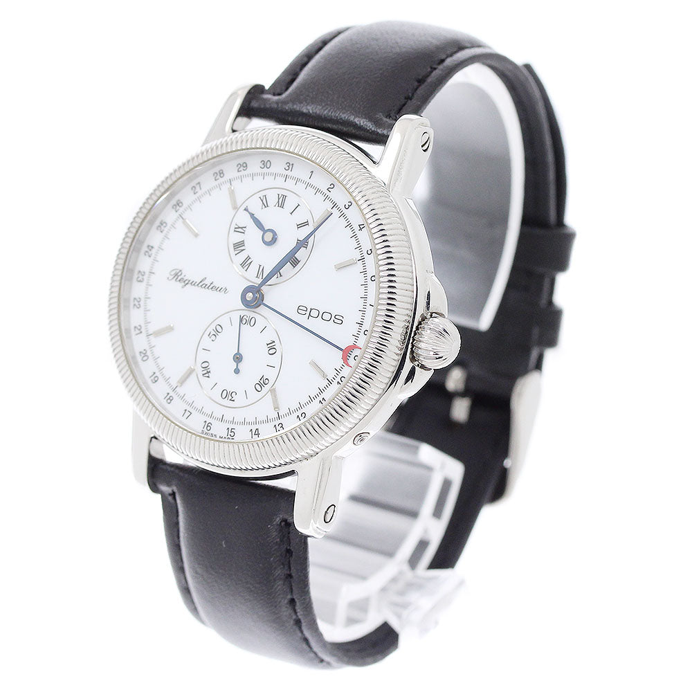 EPOS Regulator 3157 Pointer date white Dial Hand Winding Men's Watch_942255