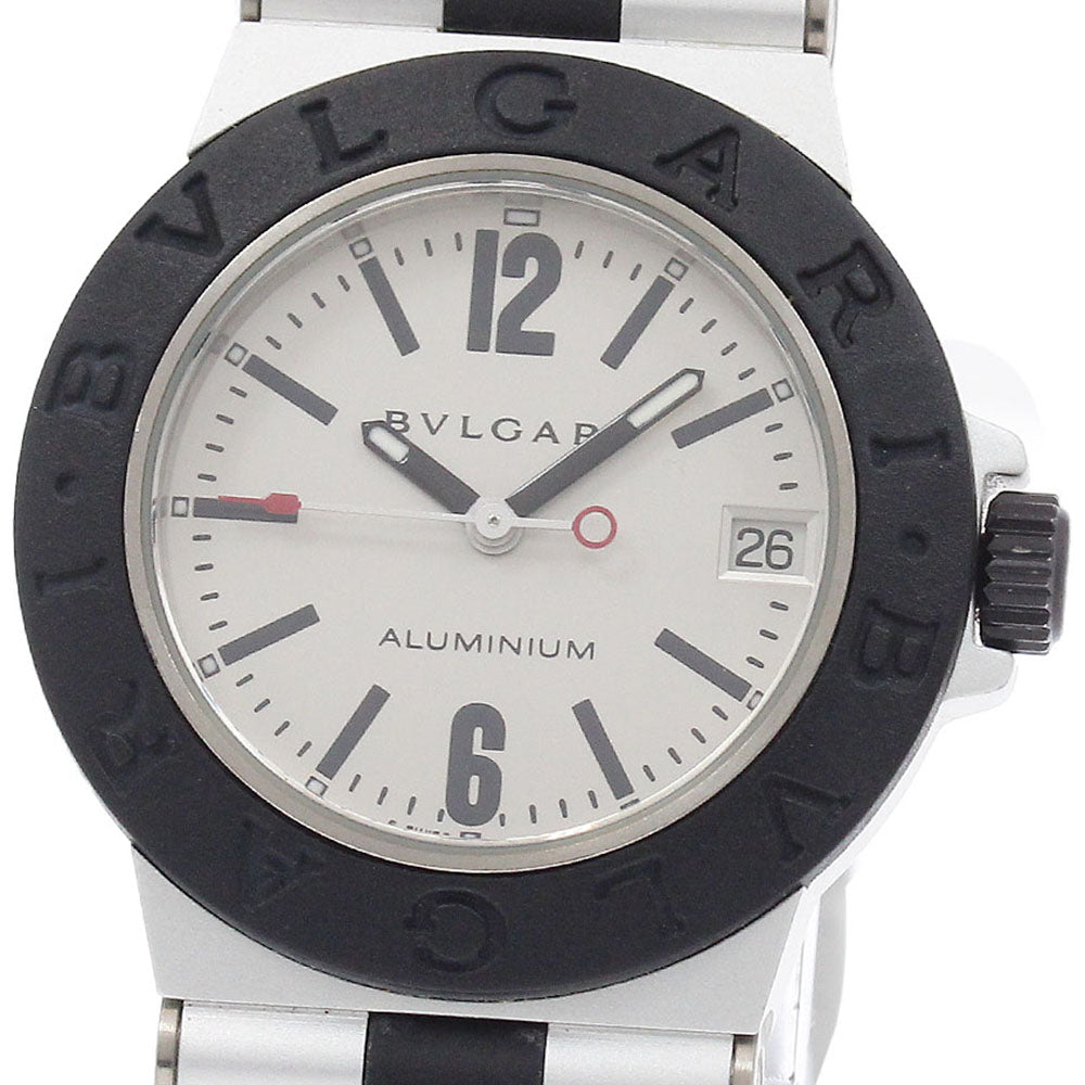 BVLGARI aluminum AL32TA Date Silver Dial Quartz Boy's Watch_942260
