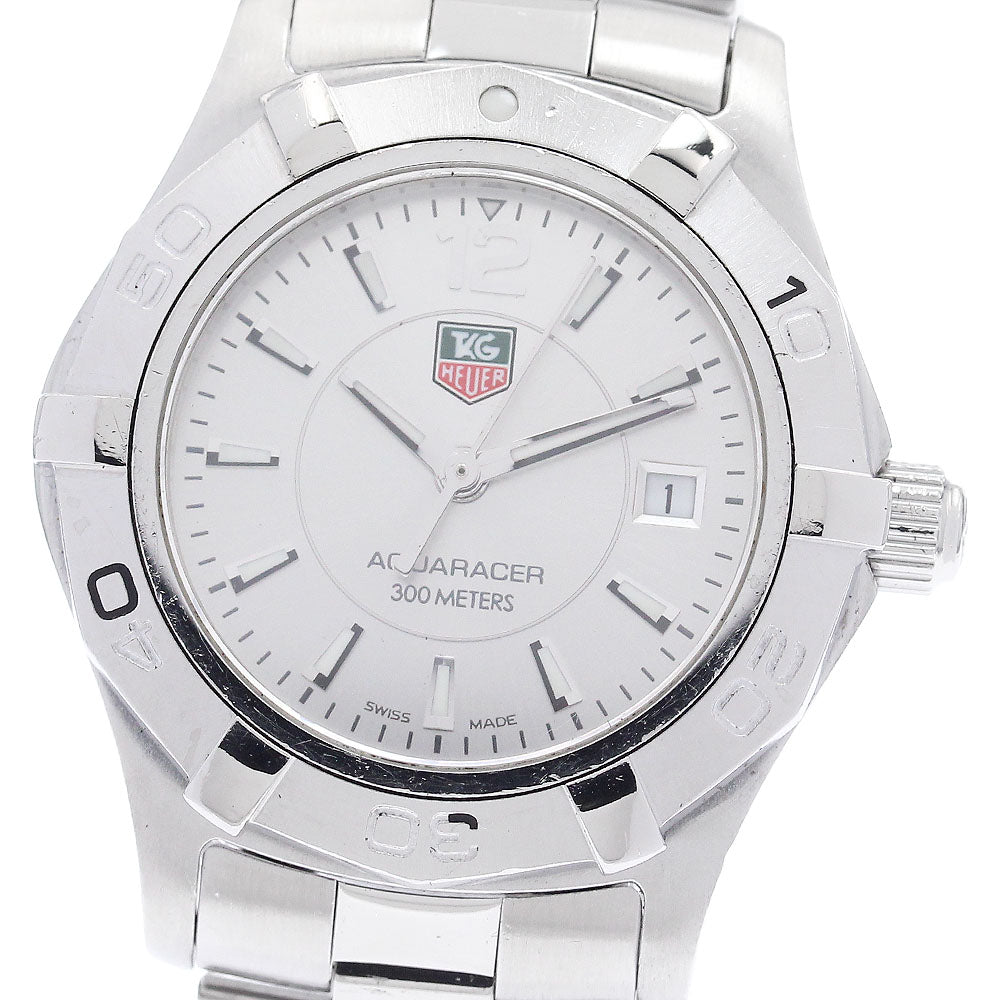 TAG HEUER Aqua racer WAF1412 Date Silver Dial Quartz Ladies Watch_942263