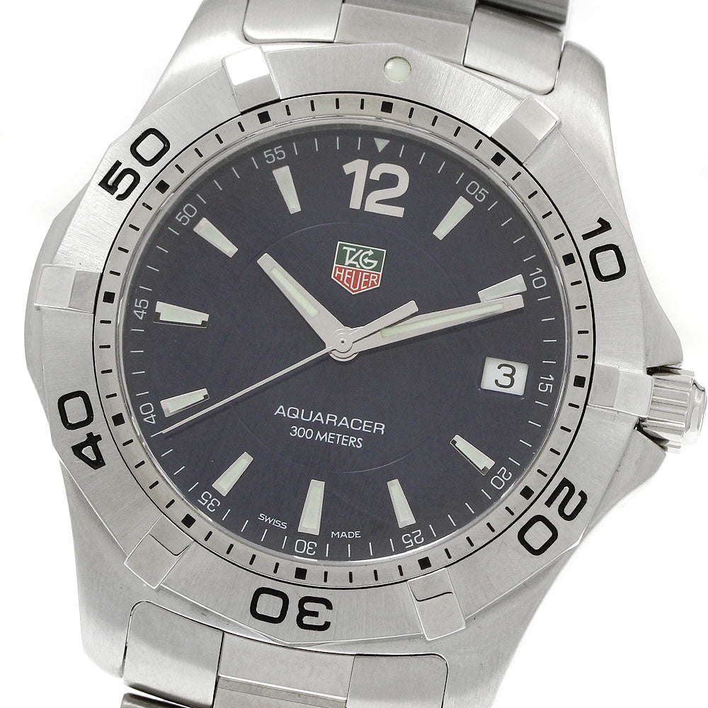TAG HEUER Aqua racer WAF1113 Date Navy Dial Quartz Men's Watch_942280