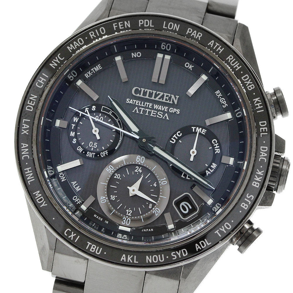 CITIZEN Atessa Satellite Wave CC4055-65E GPS Solar Powered Radio Men's _942285
