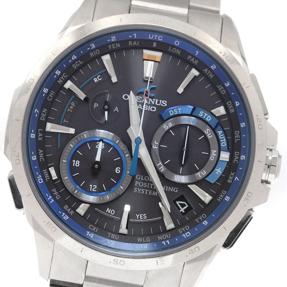 CASIO Oceanus OCW-G1000-1AJF Date Solar Powered Radio Men's Watch_942298