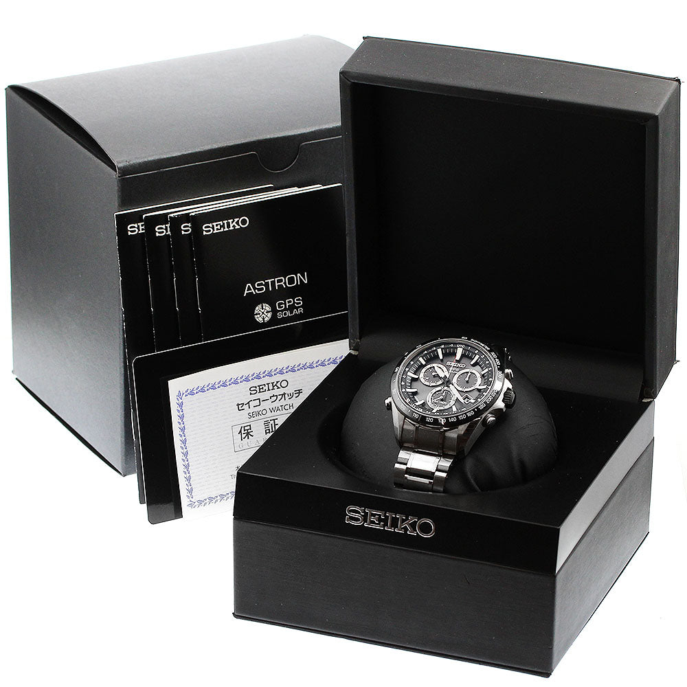 SEIKO Astron SBXB011/8X82-0AC0 black Dial Solar Powered Radio Men's Watch_942302