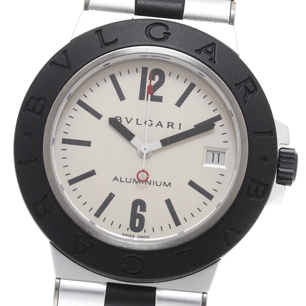 BVLGARI aluminum AL38TA Date Silver Dial Automatic Men's Watch_942308