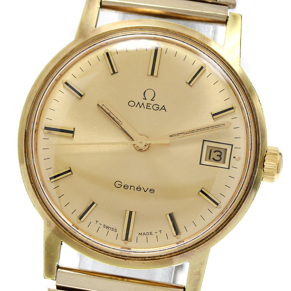OMEGA Geneve 136.070 Date Cal.613 gold Dial Hand Winding Men's Watch_942312