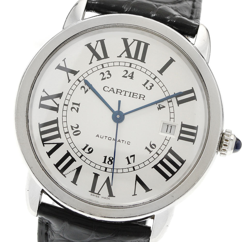 CARTIER Ronde Solo XL W6701010 Date Silver Dial Automatic Men's Watch_942318