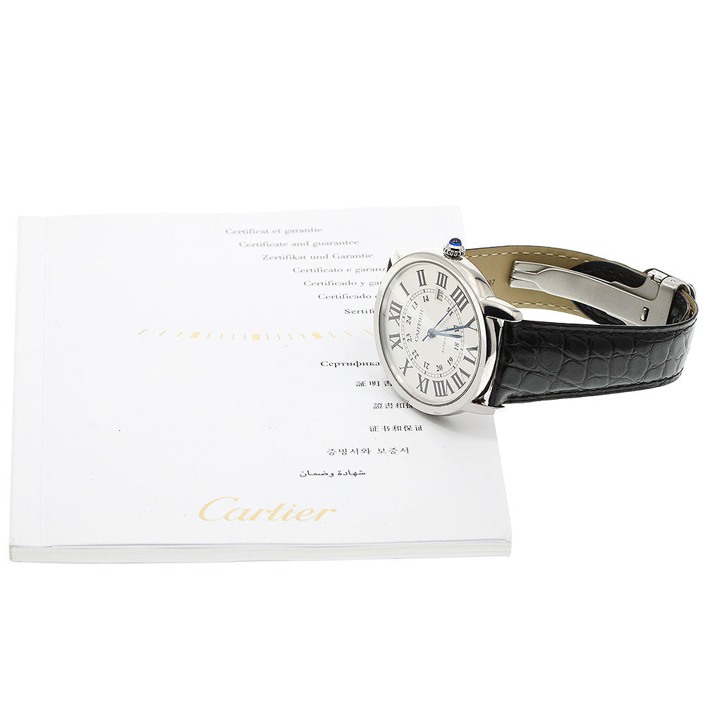 CARTIER Ronde Solo XL W6701010 Date Silver Dial Automatic Men's Watch_942318