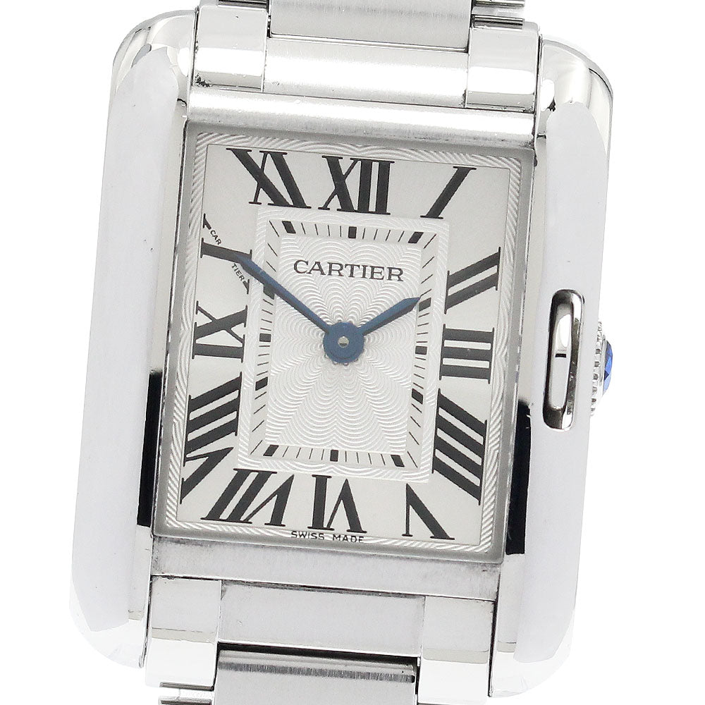 CARTIER Tank Anglaze SM W5310022 Silver Dial Quartz Ladies Watch_942363