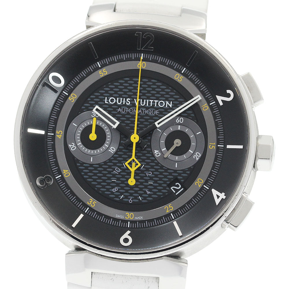 LOUIS VUITTON Tambour Moon Q8D40 Chronograph black Dial Automatic Men's_942365