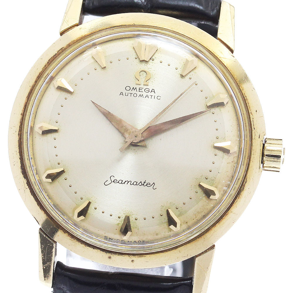 OMEGA Seamaster 2866SC K18YG Vintage Cal.501 Silver Dial Hand Winding Men's Watch_942367