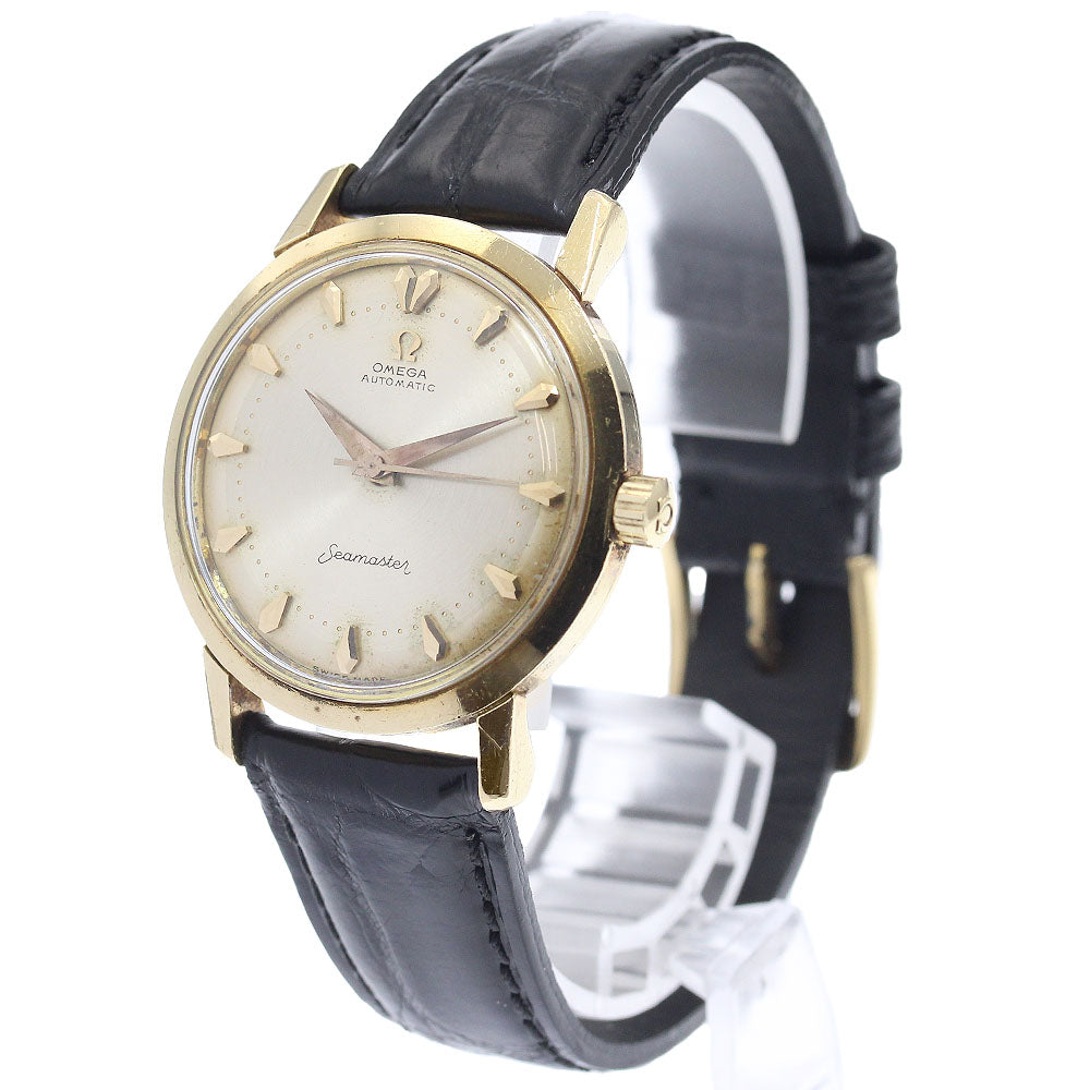 OMEGA Seamaster 2866SC K18YG Vintage Cal.501 Silver Dial Hand Winding Men's Watch_942367