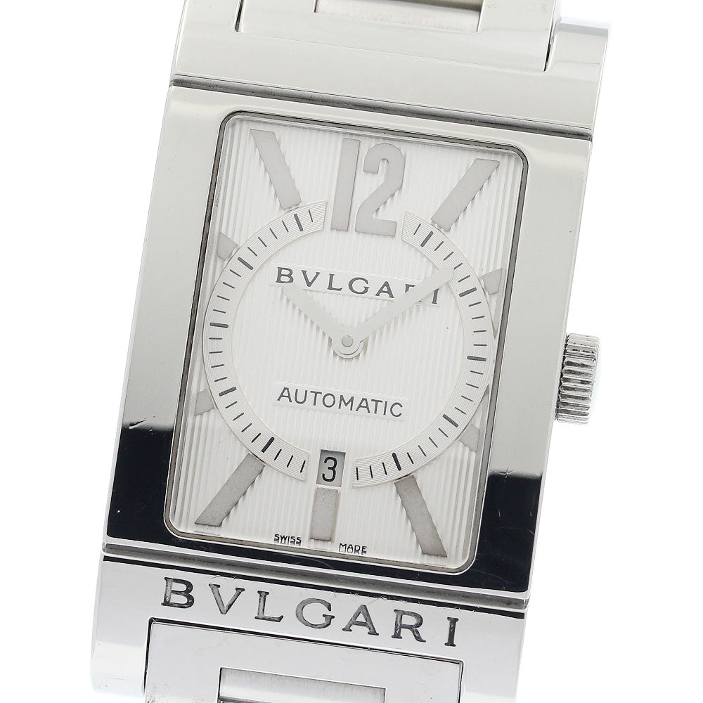 BVLGARI Rettangolo RT45S Date white Dial Automatic Men's Watch_942378
