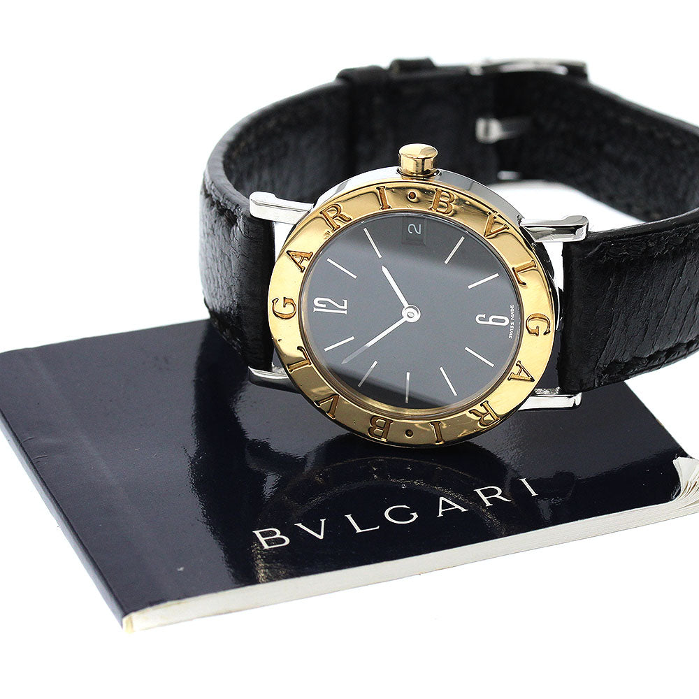 BVLGARI BVLGARIBVLGARI BB30SGLD YG bezel date black Dial Quartz Boy's_942384