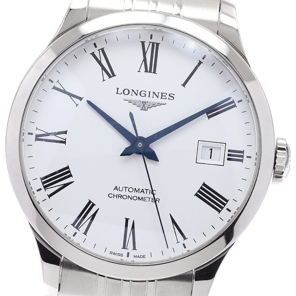 LONGINES record L2.820.4 Date white Dial Automatic Men's Watch_942395
