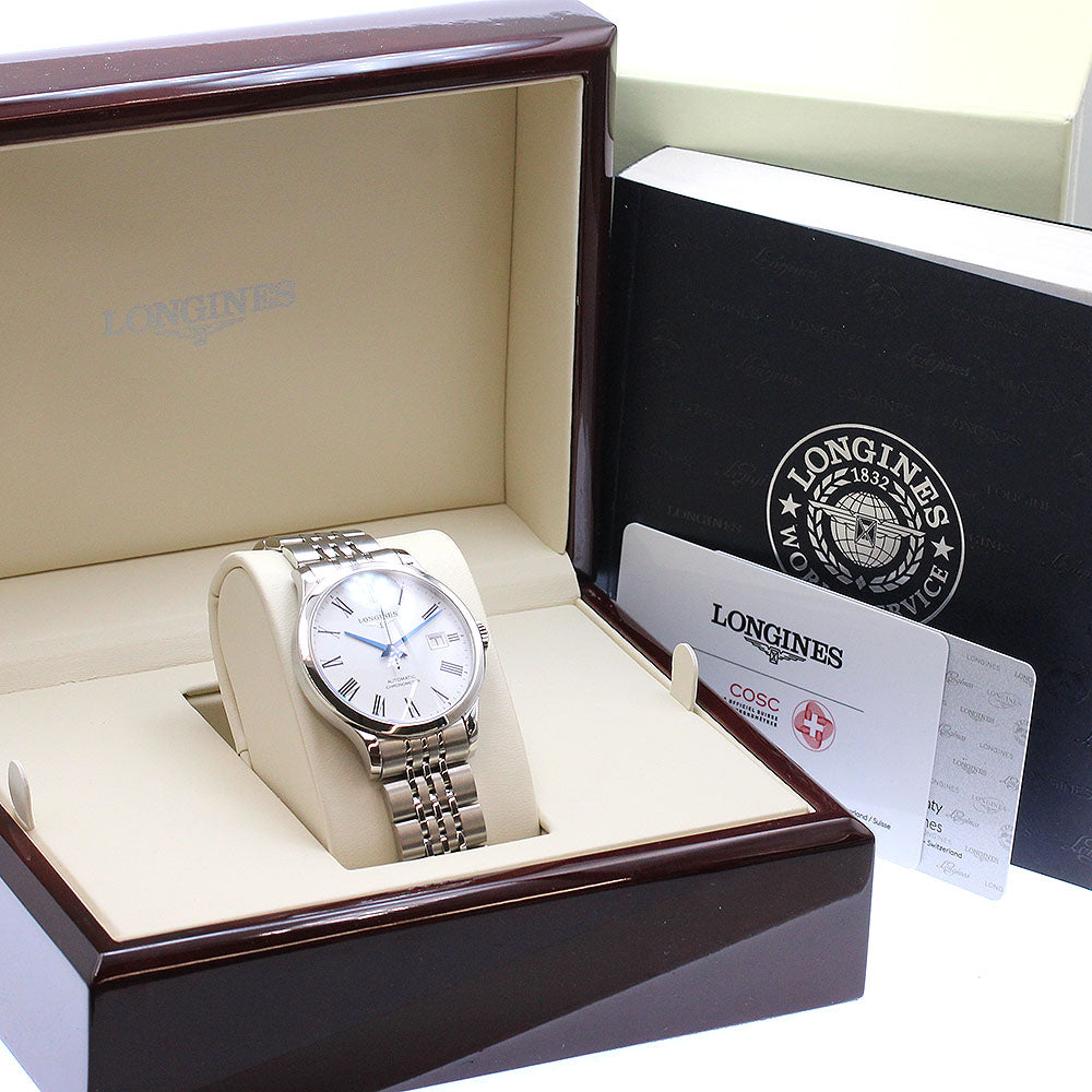 LONGINES record L2.820.4 Date white Dial Automatic Men's Watch_942395