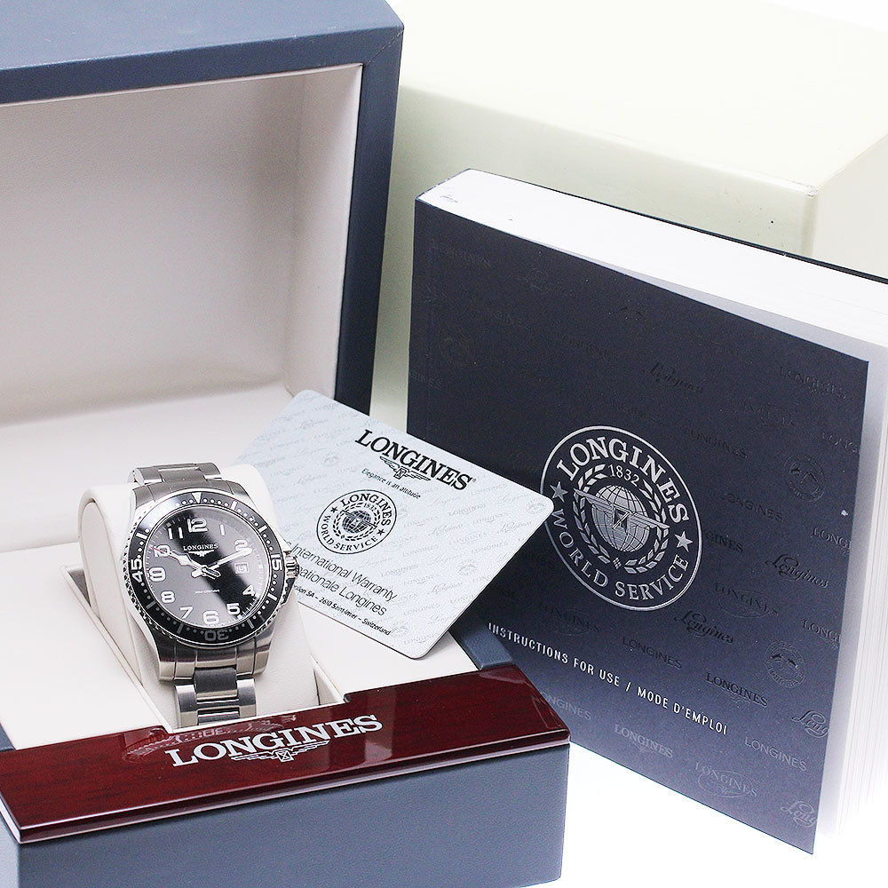 LONGINES Hydro Conquest L3.688.4 Date Black Dial Quartz Men's Watch_942399