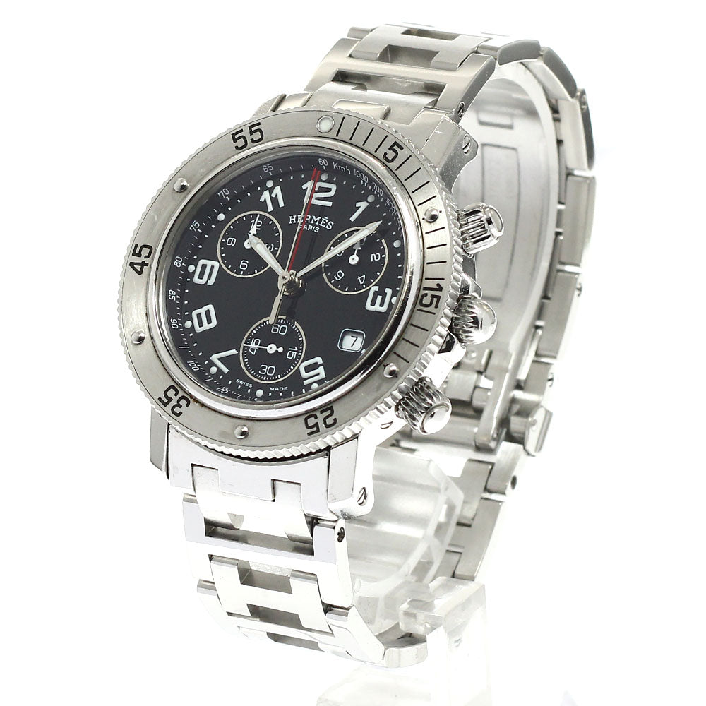 HERMES Clipper diver CL2.910 Chronograph black Dial Quartz Men's Watch_942407