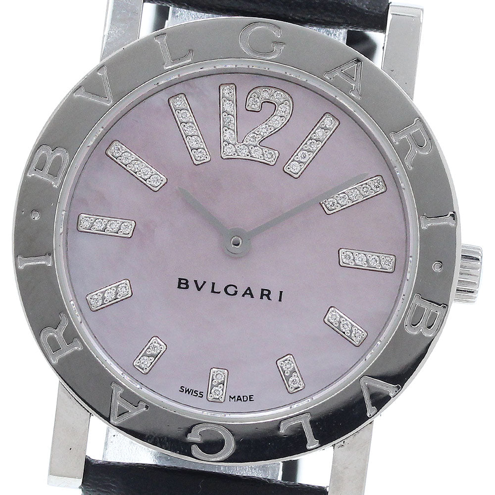 BVLGARI BVLGARIBVLGARI BB33SL Diamond index Pink shell Dial Quartz Boy's Watch_942409