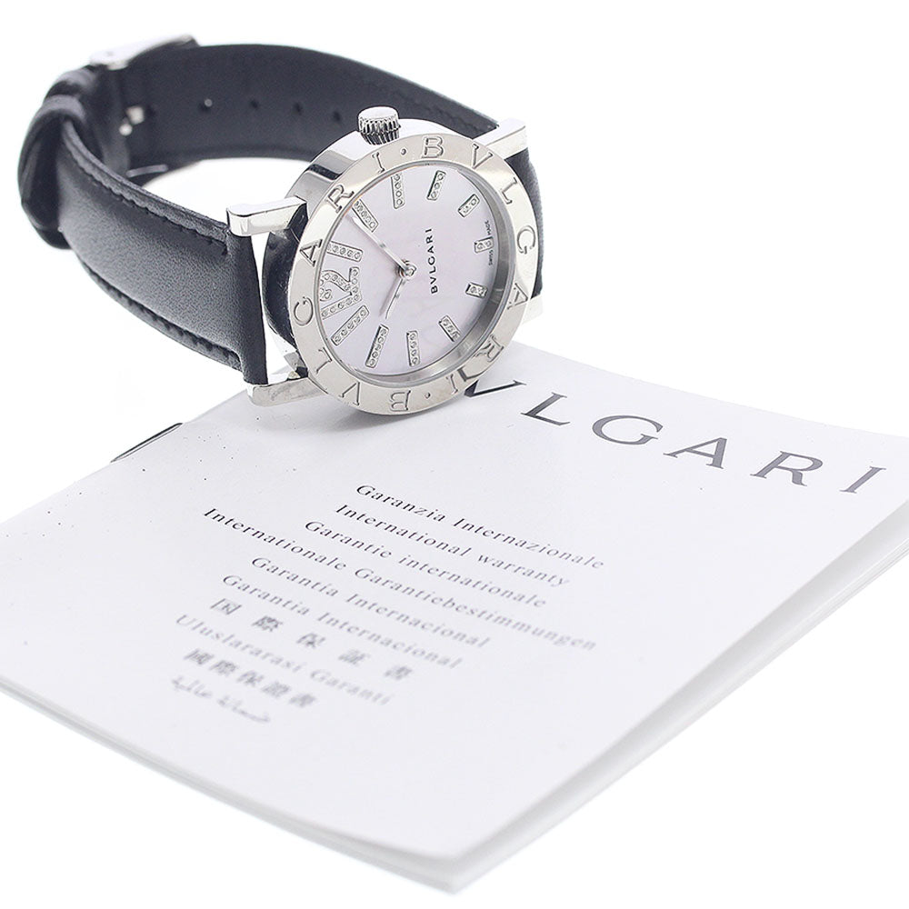 BVLGARI BVLGARIBVLGARI BB33SL Diamond index Pink shell Dial Quartz Boy's Watch_942409
