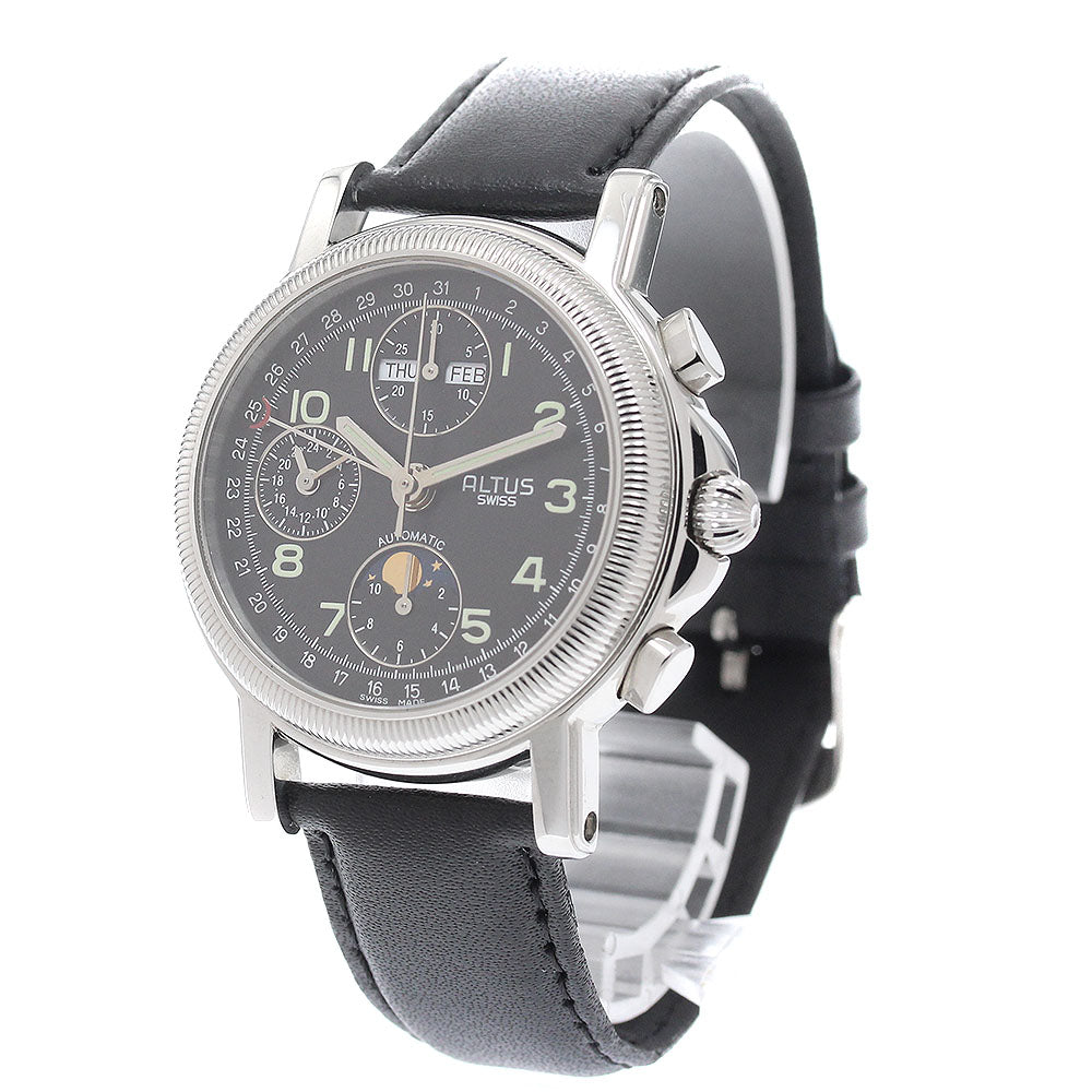 ALTUS 3214 Chronograph Moon Phase black Dial Automatic Men's Watch_942428