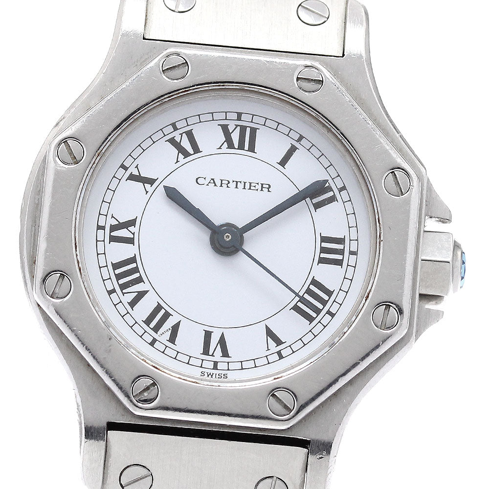 CARTIER Santos Octagon SM white Dial Automatic Ladies Watch_942439