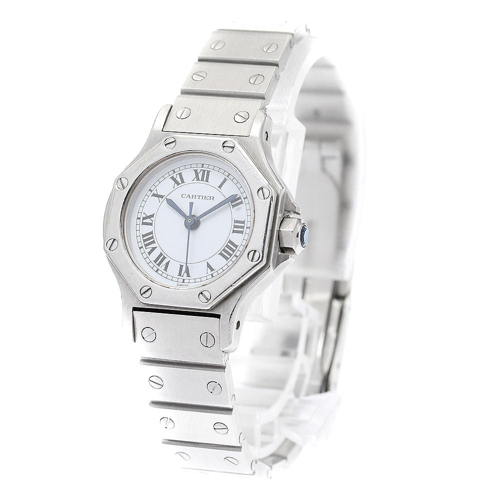 CARTIER Santos Octagon SM white Dial Automatic Ladies Watch_942439