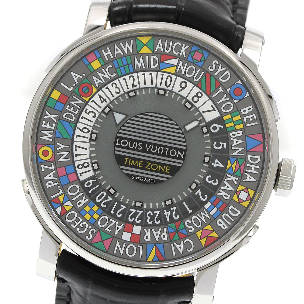LOUIS VUITTON Escal time zone Q5D20 World time gray Dial Automatic Men's Watch_942493